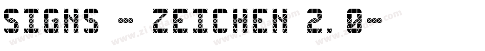 signs - zeichen 2.0字体转换